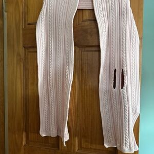 Pink Cable Knit Scarf